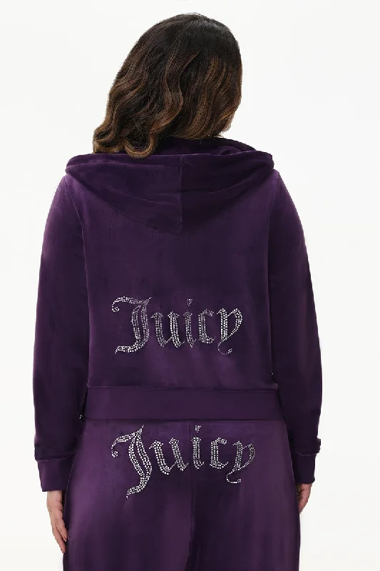 Premium Hoodie-Plus-Size OG Big Bling Velour Hoodie