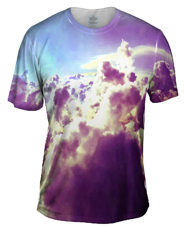 Holiday Graphic T-shirt-Purple Clouds