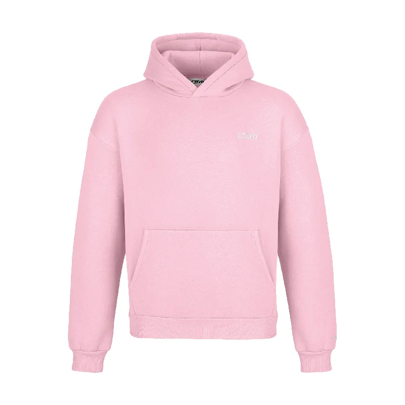 Warm Fleece Hoodie-HOODIE PINK