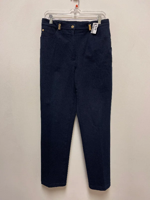 Casual Sweat Joggers-Pants Designer By St John Collection In Navy, Size: 10