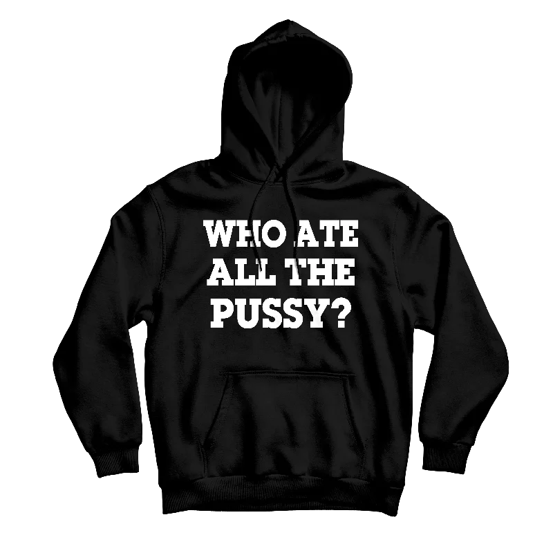 Athletic Performance Hoodie-Who Ate It All Black Hoodie