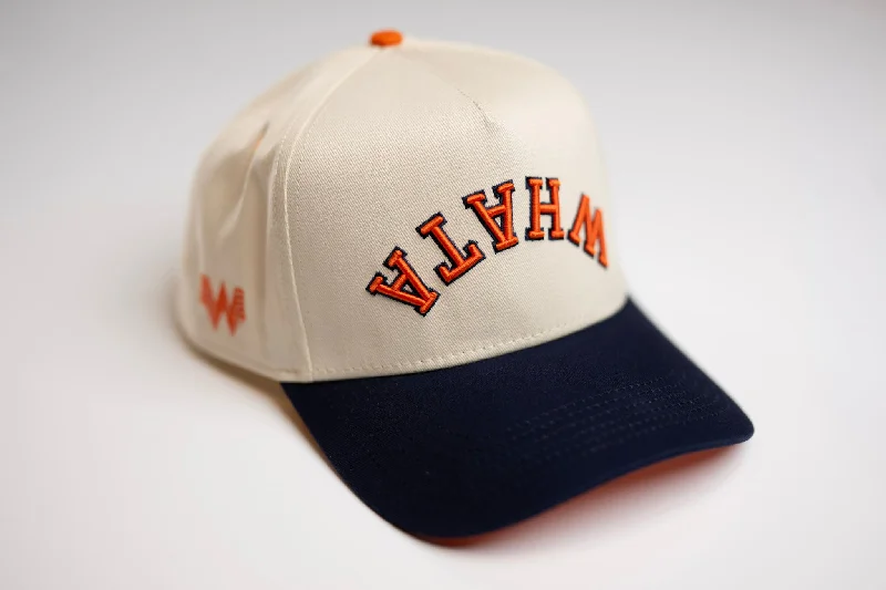 High-Quality Wool Hat-WHATABURGER x TRUE BRVND - NAVY / OFFWHITE