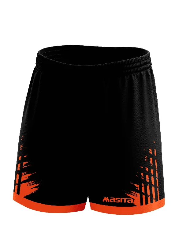 Everyday Wear Shorts-Barkley Gaelic Shorts Black/Orange Adult