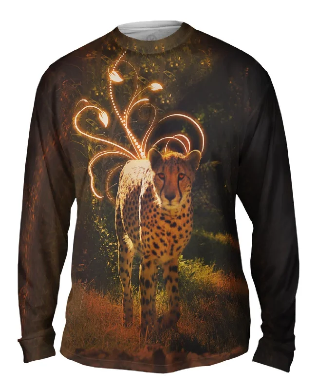 Relaxed Long Sleeve Sweatshirt-Curious Cheetah