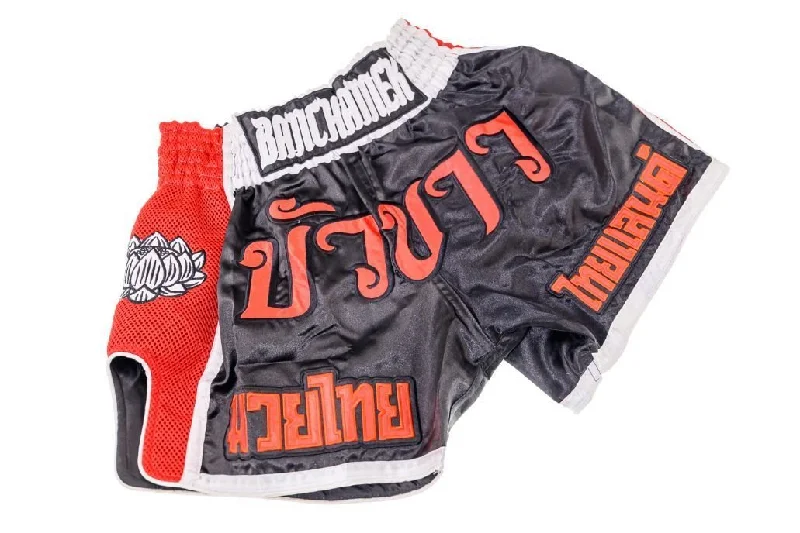 Urban Denim Shorts-Buakaw Shorts BFG1-4 BLACK WHITE RED