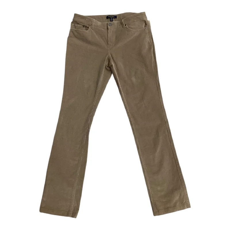 Relaxed Fit Chinos-Pants Designer By Brooks Brothers In Beige, Size: 8