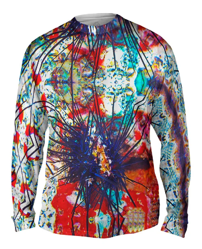 Custom Printed Long Sleeve-Diadema Antillarum Abstract Urchin Underwater