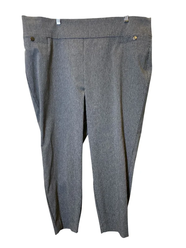 Classic Stretch Fit Pants-Pants Cropped By Maurices In Grey, Size: 20