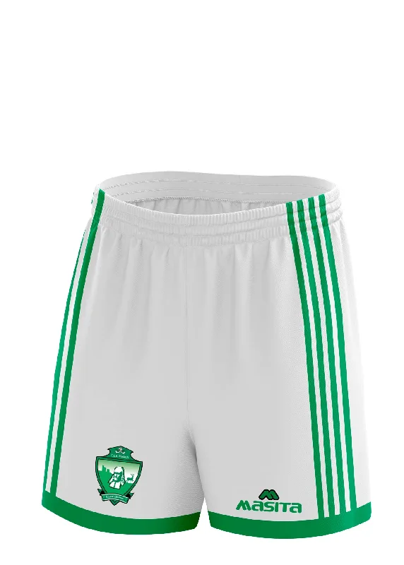 Active Wear Shorts-Moylagh CLG White Shorts Adult