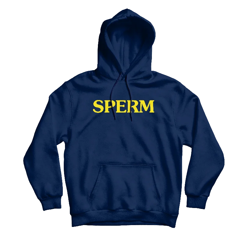 Bold Logo Hoodie-Sperm Navy Hoodie