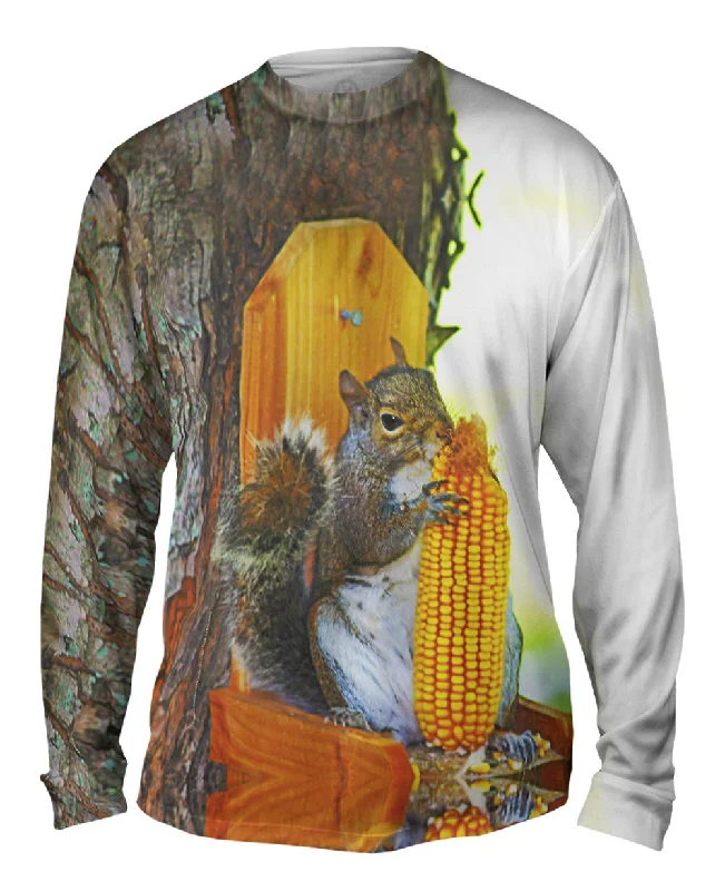 Cozy Long Sleeve Tee-Corn Squirrel