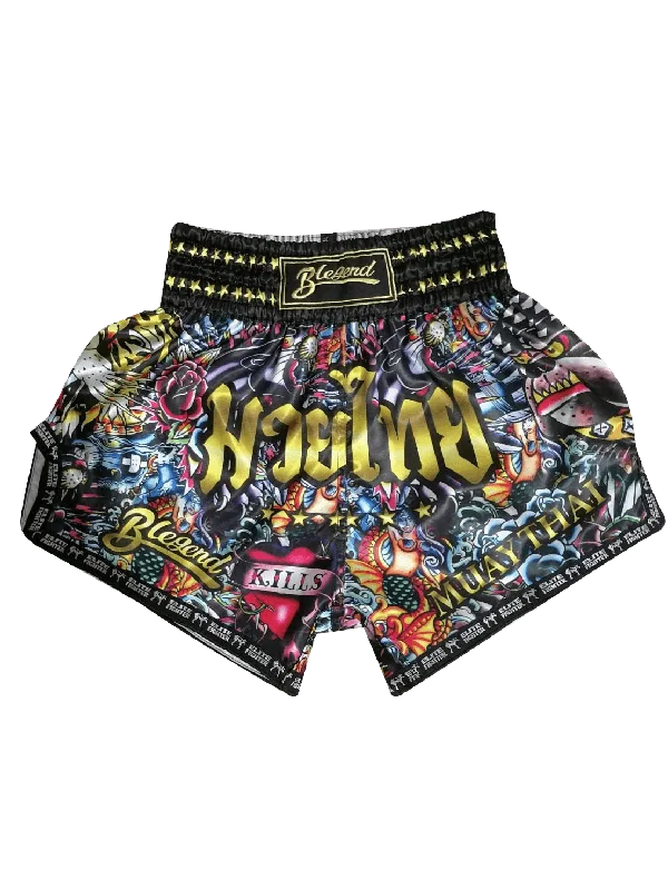 Vintage Style Shorts-Blegend Boxing Shorts Rumble of Jungle