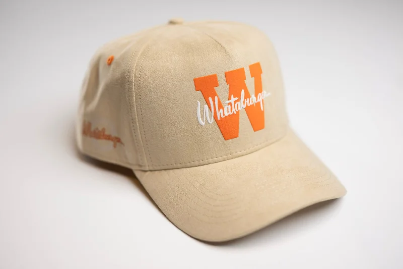 Custom Sports Hat-WHATABURGER x TRUE BRVND - SAND SUEDE