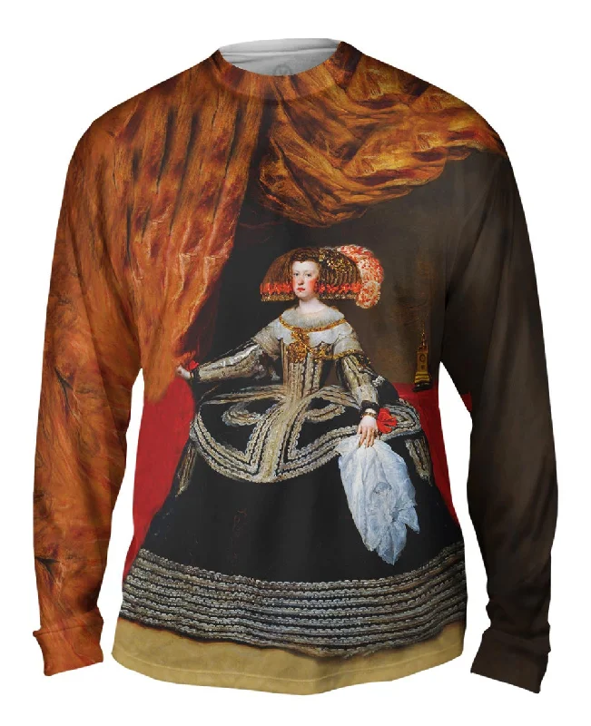 Cozy Long Sleeve Tee-Diego Velazquez - "La Reina Dona Mariana Of Austria" (1652)