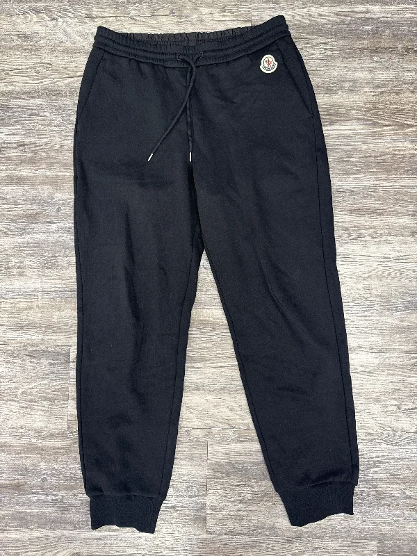 Relaxed Fit Chinos-Pants Luxury Designer By Moncler In Black, Size: M