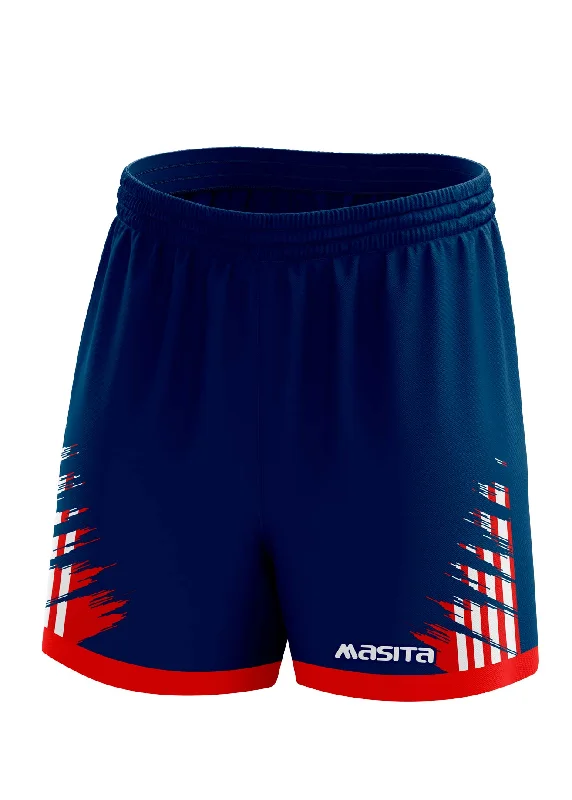 Stretch Fit Shorts-Barkley Gaelic Shorts Navy/Red/White Adult