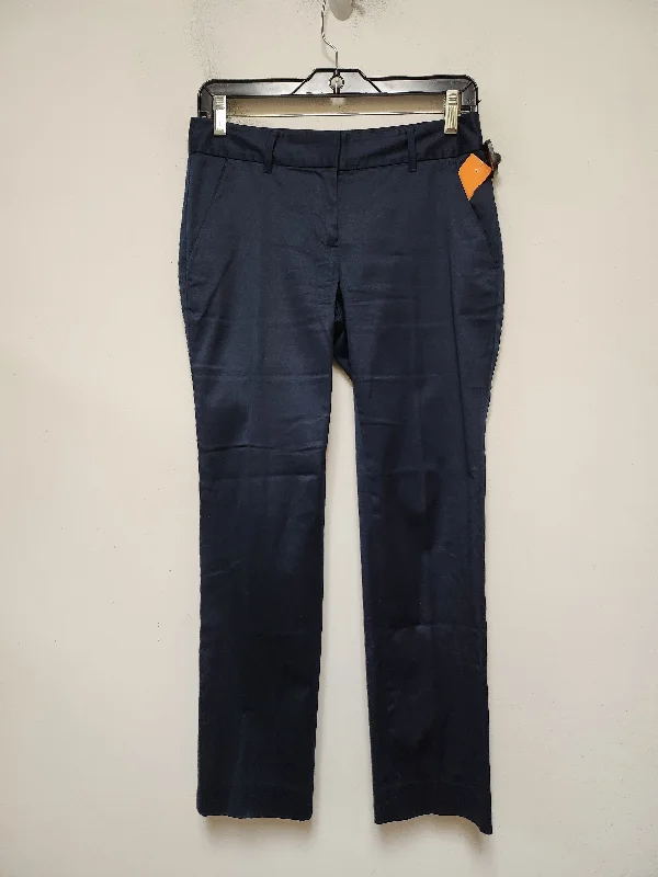 Modern Slim Fit Chinos-Pants Designer By Tory Burch In Blue, Size: 0