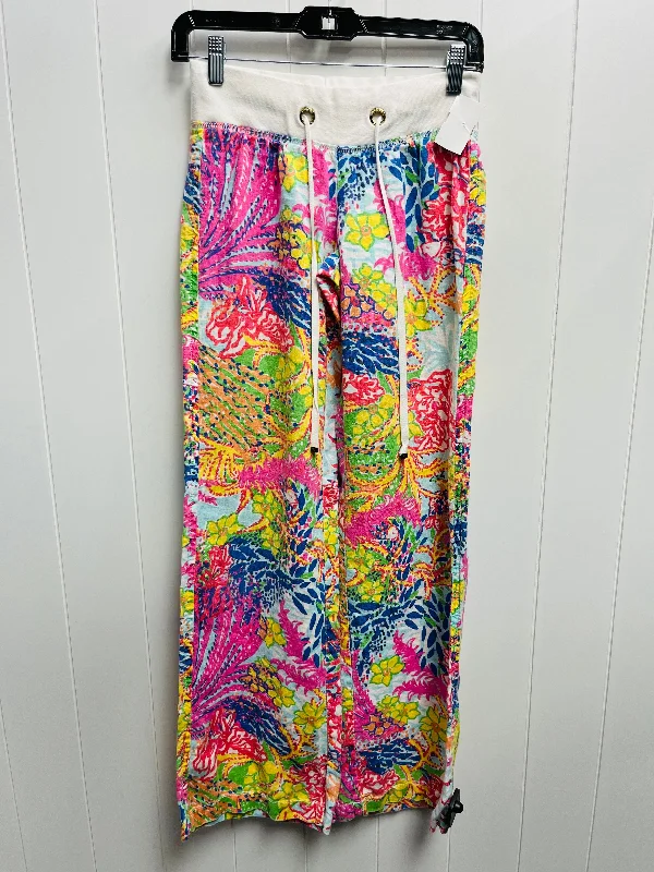 Soft Jogging Sweatpants-Pants Designer By Lilly Pulitzer In Green & Pink, Size: Xs