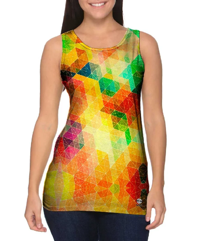 Comfortable Yoga Tank-Heavy Sunshine Triangle Pattern