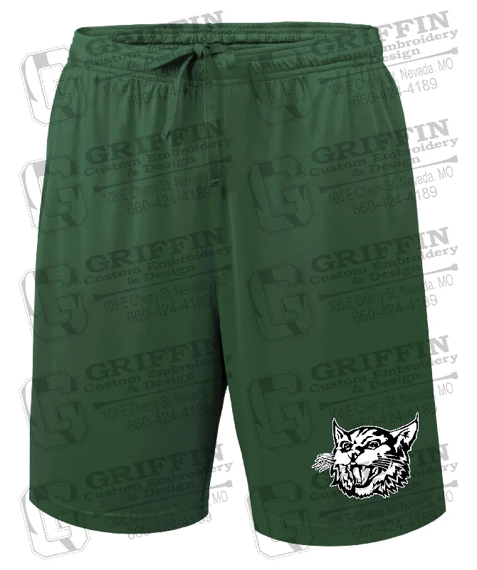 Fashion Graphic Shorts-Bronaugh Wildcats Youth Gym Shorts - Wildcat Logo