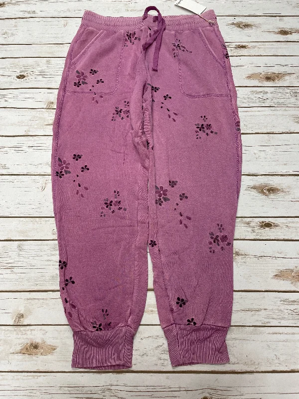 Custom Printed Cargo Pants-Pants Joggers By Cme In Pink, Size: L