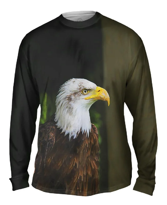 Relaxed Long Sleeve T-shirt-Cool Bald Eagle Pride