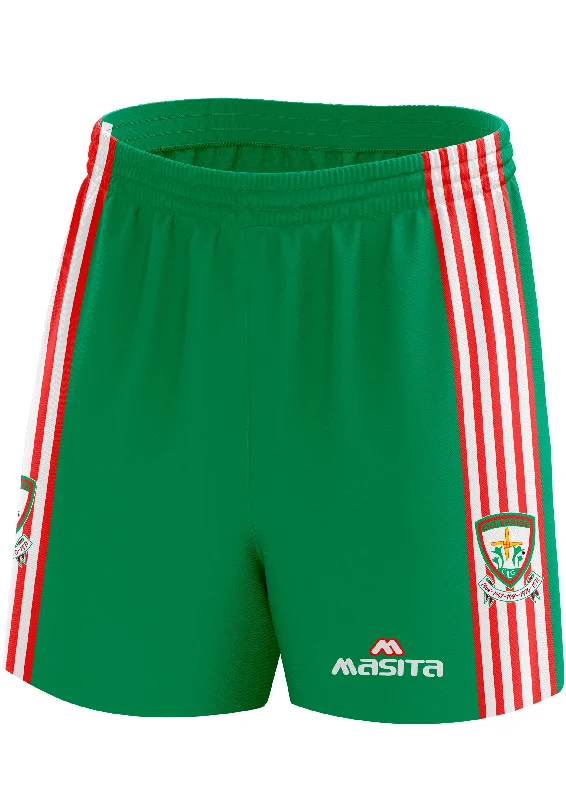 Relaxed Fit Casual Shorts-Kilbride CLG Green Shorts Adult