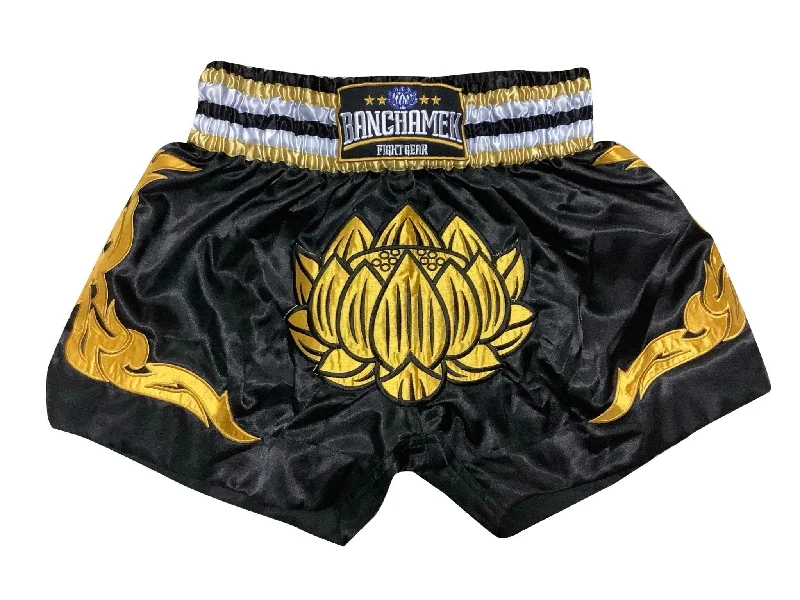 Custom Workout Shorts-Buakaw Shorts BFG2-1 BLACK GOLD