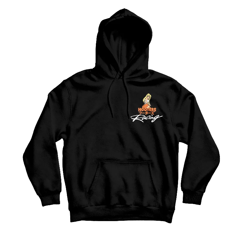 Minimalist Hoodie-Hooters Racing Black Hoodie