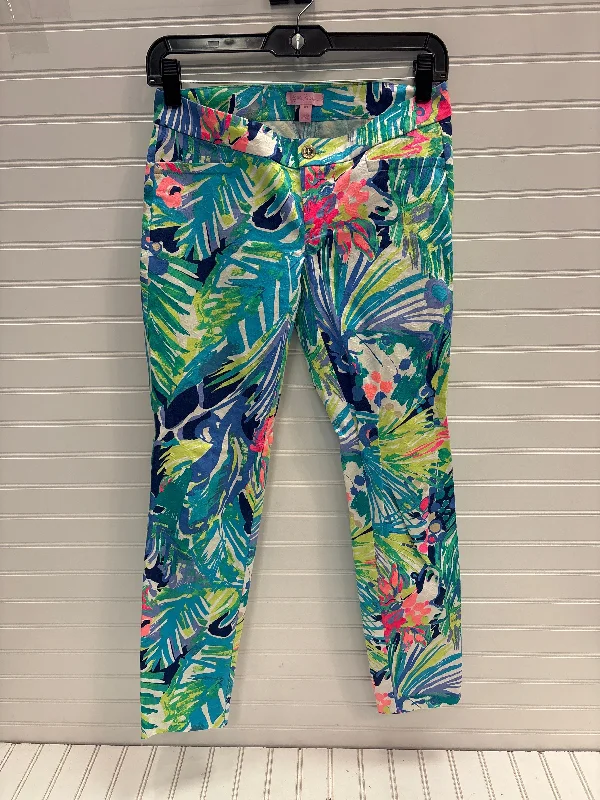 Premium Cotton Jeans-Pants Designer By Lilly Pulitzer In Multi-colored, Size: Xxs