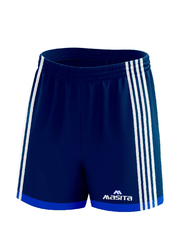 Active Wear Shorts-Solo Gaelic Shorts Navy/Blue/White Adult