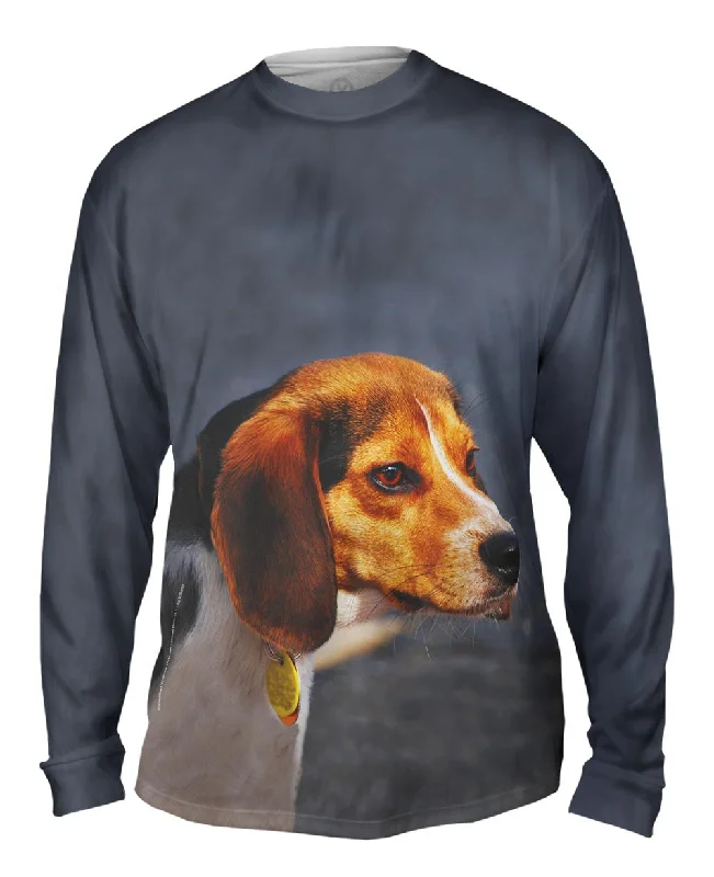 Bold Color Long Sleeve Shirt-Dumbo Eares Beagle