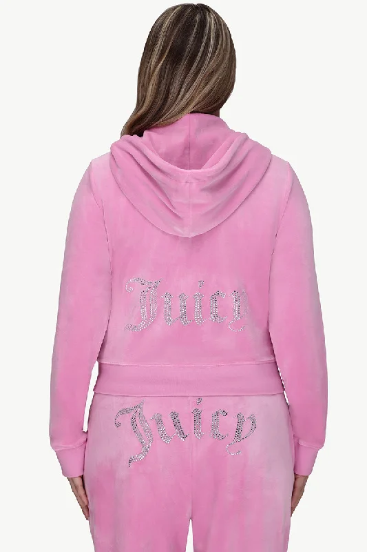 Graphic Design Hoodie-Plus-Size OG Big Bling Velour Hoodie