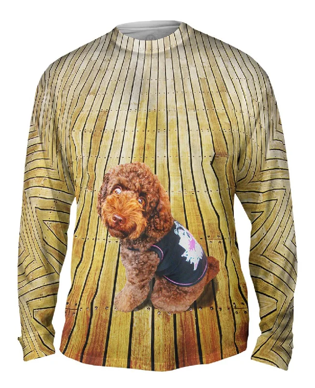 Soft Cotton V-neck Long Sleeve-Double Chocolate Poodle