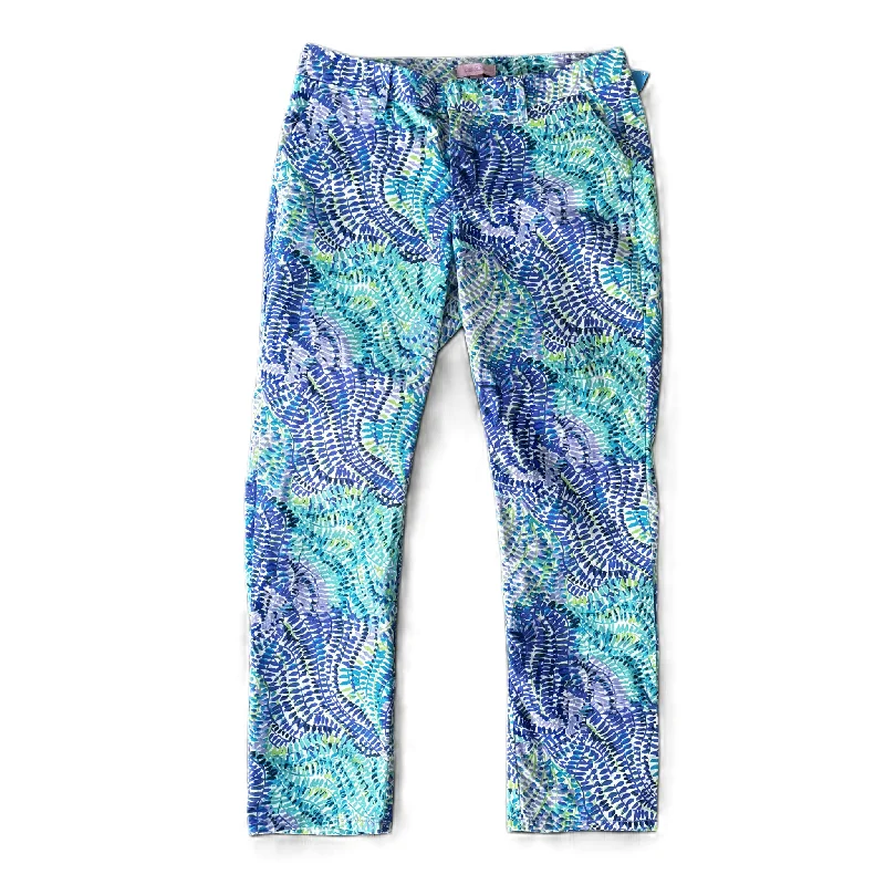 Premium Work Pants-Pants Designer By Lilly Pulitzer In Green & Purple, Size: 8