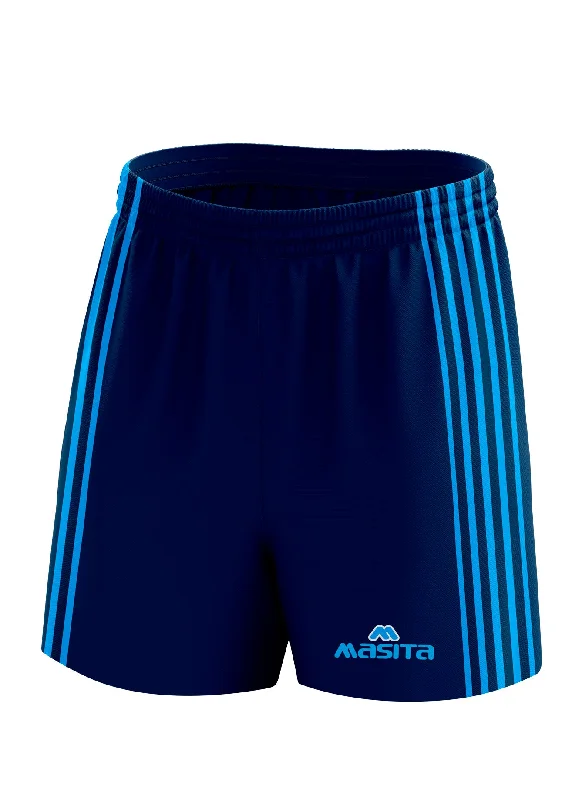 Travel Ready Shorts-Donard Gaelic Shorts Navy/Sky Adult