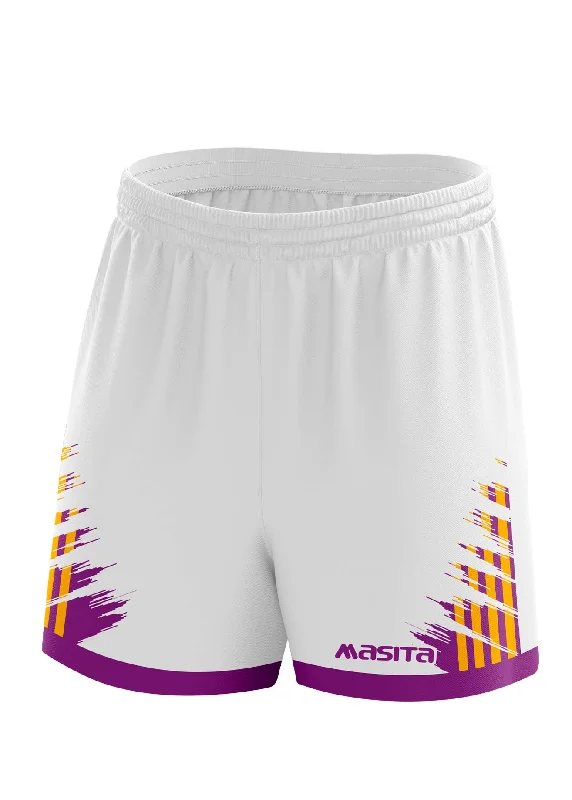 Soft Lounge Shorts-Barkley Gaelic Shorts White/Purple/Amber Adult