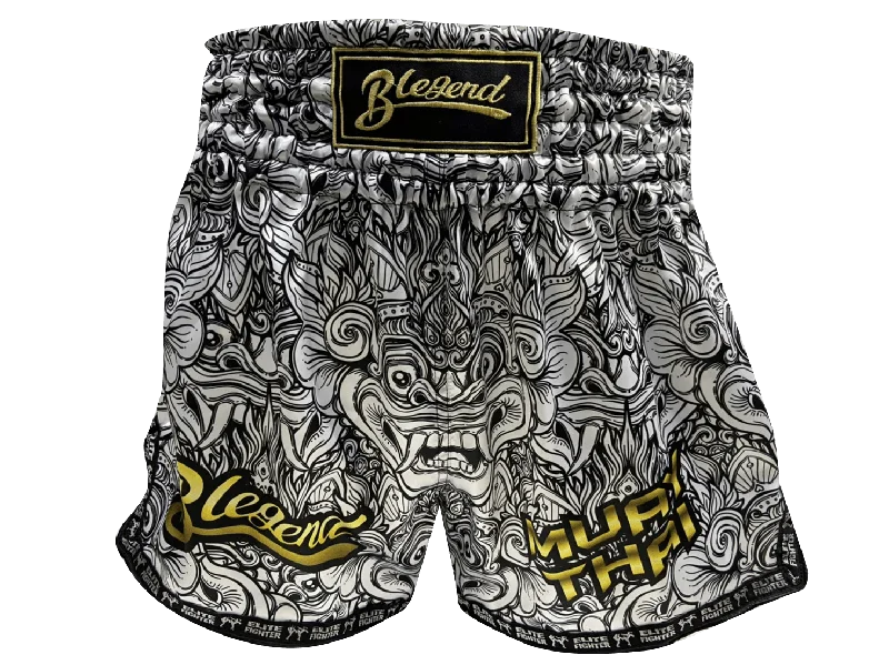 Sports Shorts-Blegend Boxing Shorts Grey Devil