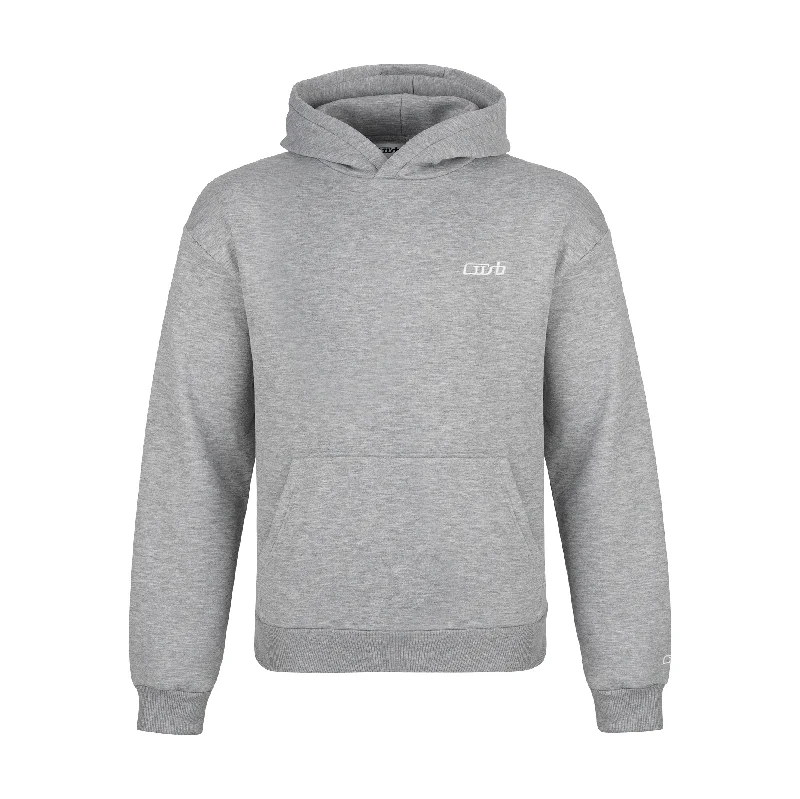 Stylish Hooded Sweatshirt-HOODIE GREY MELANGE