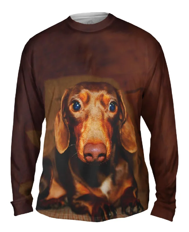 Bold Color Long Sleeve Shirt-Dachshund Cuteness