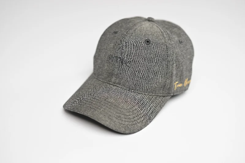 Travel Adventure Hat-Denim Cotton Dad Hat - BLACK HEATHER