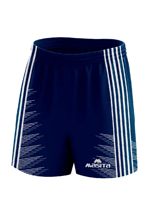 Bold Color-Block Shorts-Hydro Gaelic Shorts Navy/White Adult