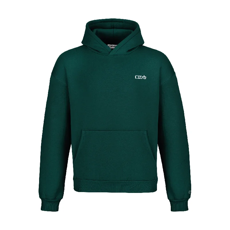 Printed Graphic Hoodie-HOODIE DARK GREEN