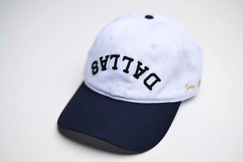 Retro Style Snapback Hat-Dad Hat - NAVY / WHITE