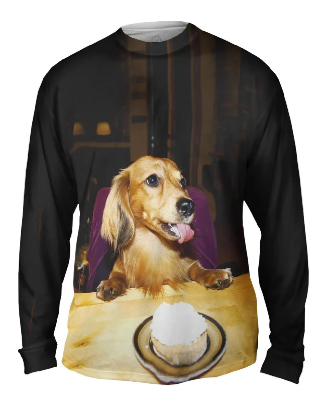 Cozy Knit Long Sleeve-Dachshund Birthday Party