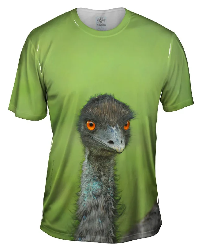 Fashion Graphic T-shirt-Serious Emu