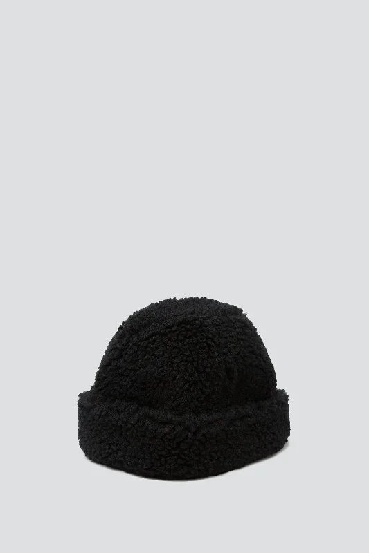 Protective Sun Hat-Black Boa Toque Hat