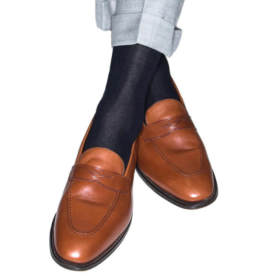 Custom Printed Socks-The Shirt Shop Solid Dress Socks - Mid-Calf (4 Colors)