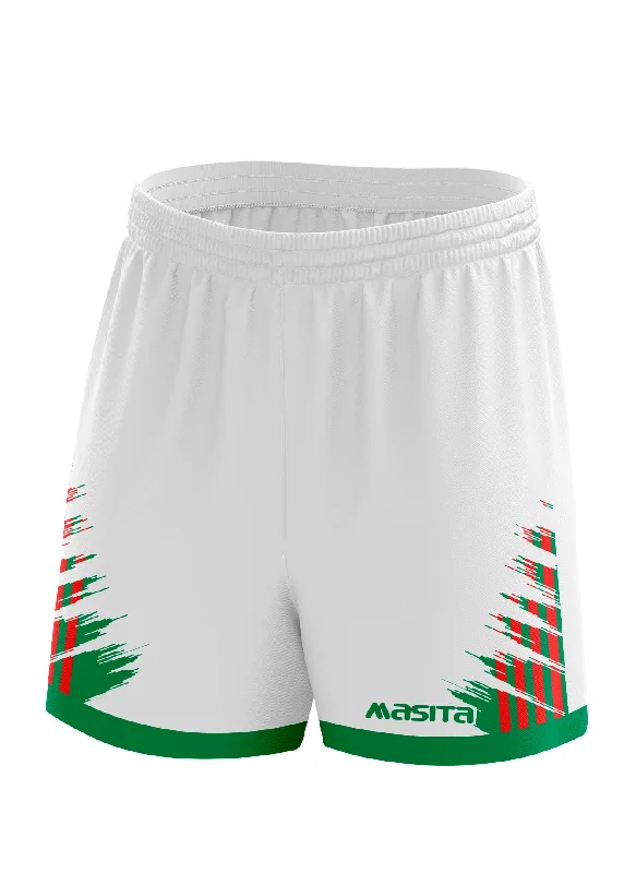 Relaxed Beach Shorts-Barkley Gaelic Shorts White/Green/Red Adult