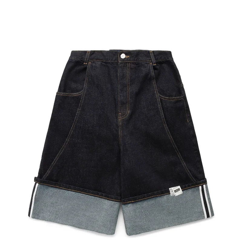 Casual Fit Bermuda Shorts-CUFFED DENIM SHORTS